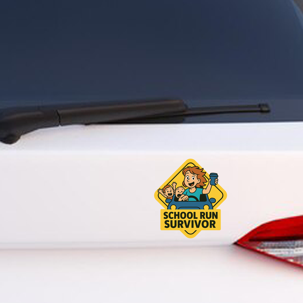 Twinkle Hands - Baby Car Safety Sticker - School Run Survivor For Moms