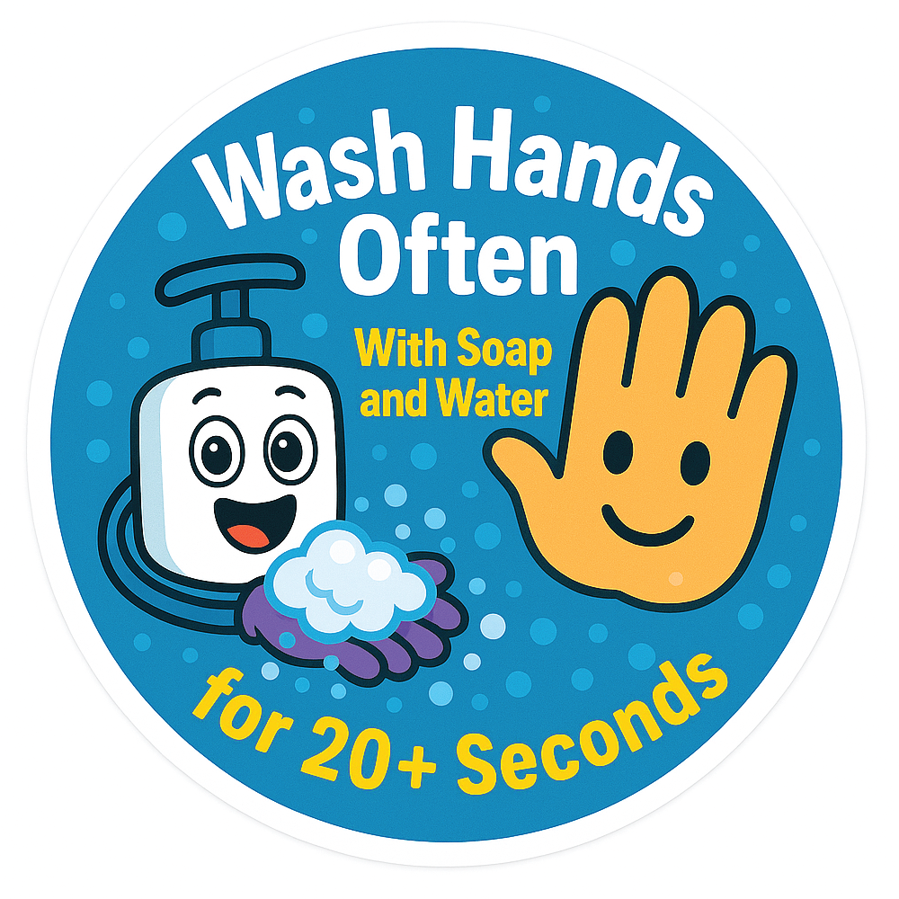 Twinkle Hands - Wash Hands Kids Hygiene Sticker