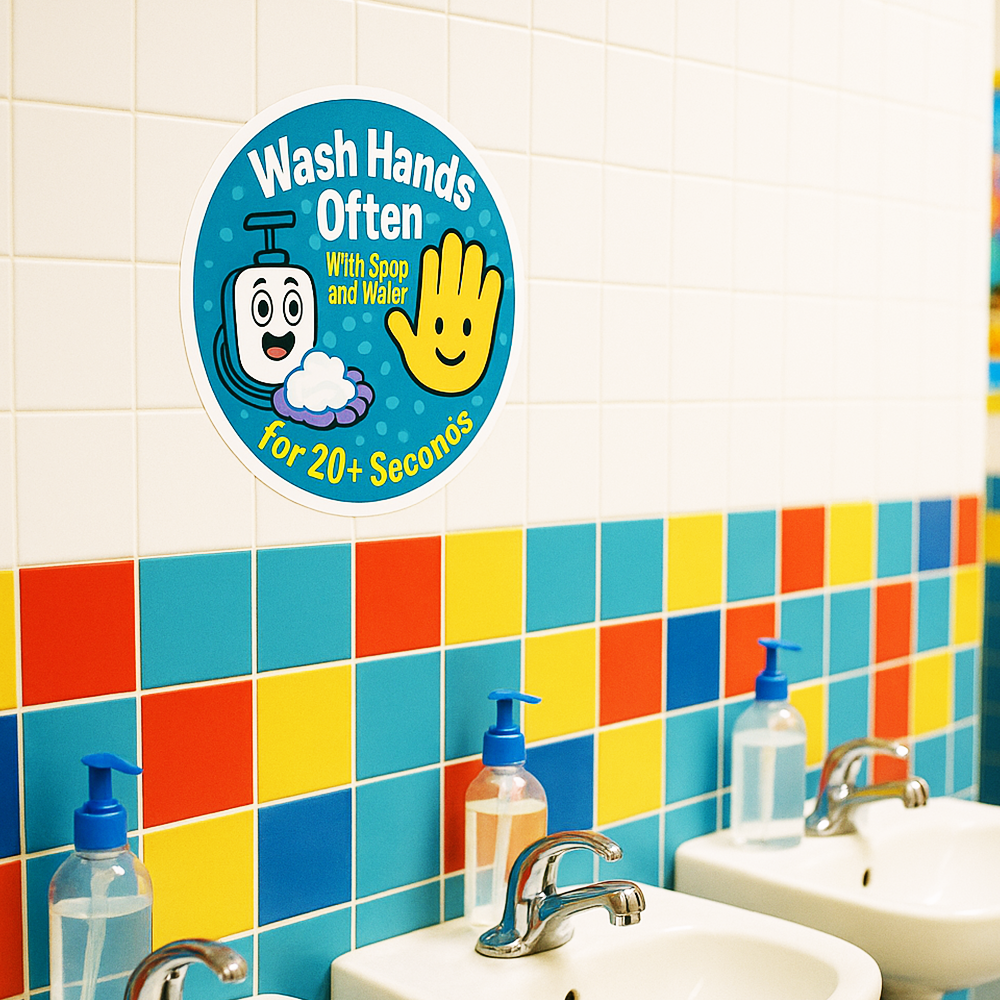 Twinkle Hands - Wash Hands Kids Hygiene Sticker