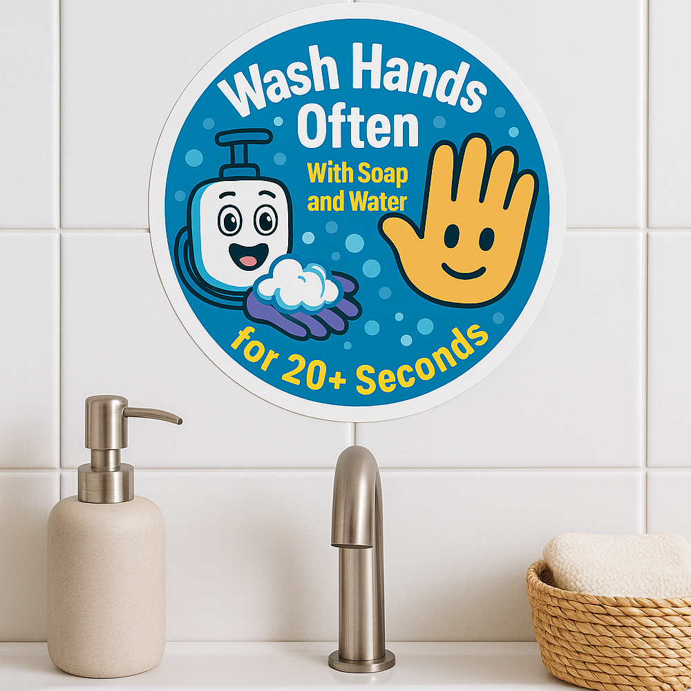 Twinkle Hands - Wash Hands Kids Hygiene Sticker