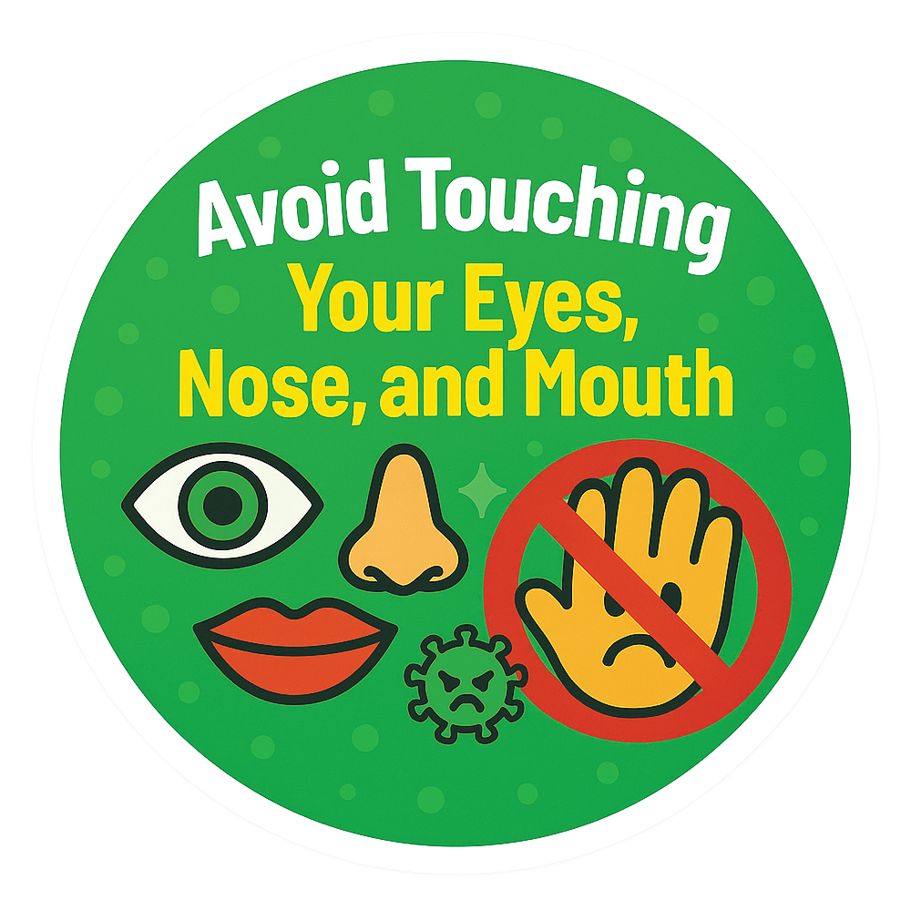 Twinkle Hands - Avoid Touching Face – Kids Hygiene Sticker