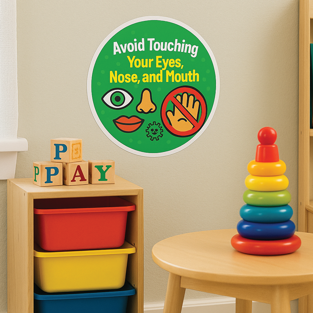 Twinkle Hands - Avoid Touching Face – Kids Hygiene Sticker