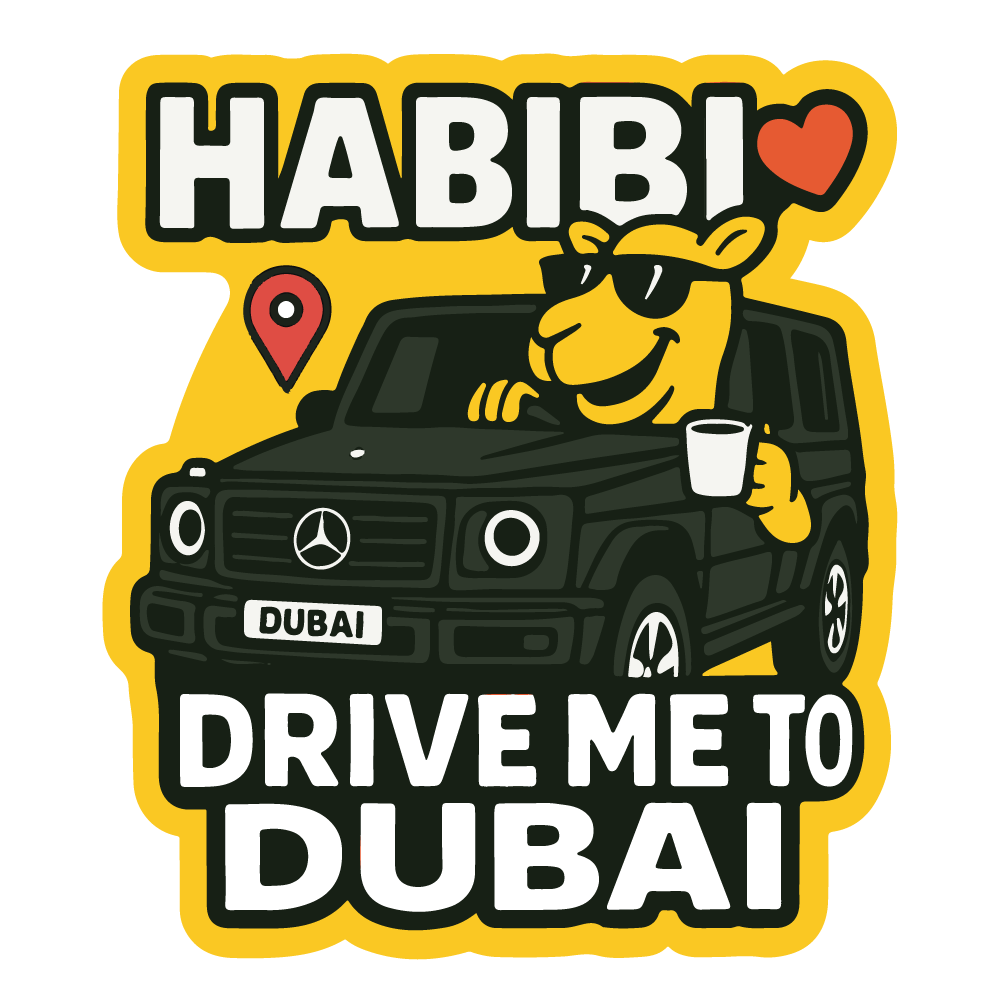 Twinkle Hands - Car Safety Sticker - Habibi Drive Me To Dubai