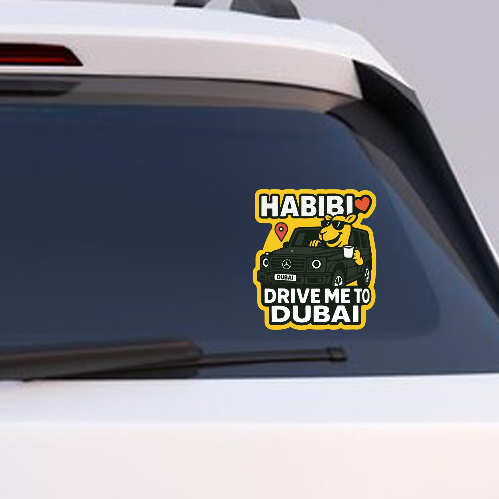 Twinkle Hands - Car Safety Sticker - Habibi Drive Me To Dubai