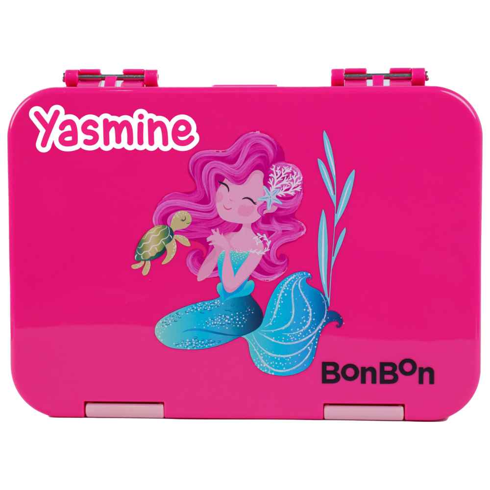 Bonbon - Personalized Prime 4-6 Compartment Lunch Box - Mermaid