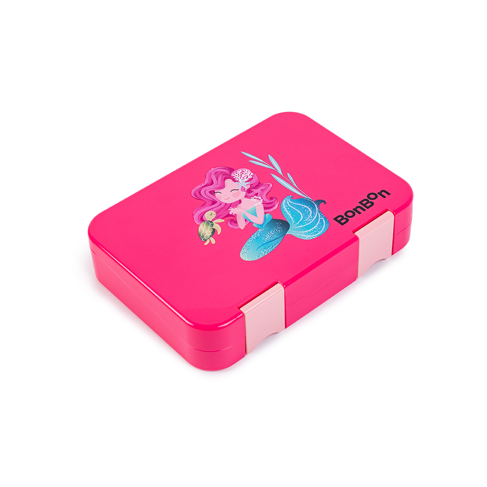 Bonbon - Personalized Prime 4-6 Compartment Lunch Box - Mermaid