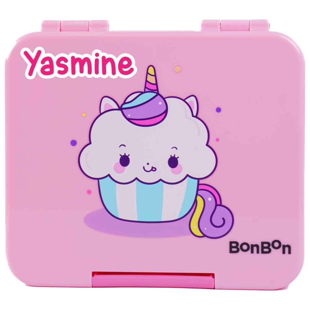Bonbon - Personalized Elite Mini 4 Compartment Lunch Box - Uni Cup Cake