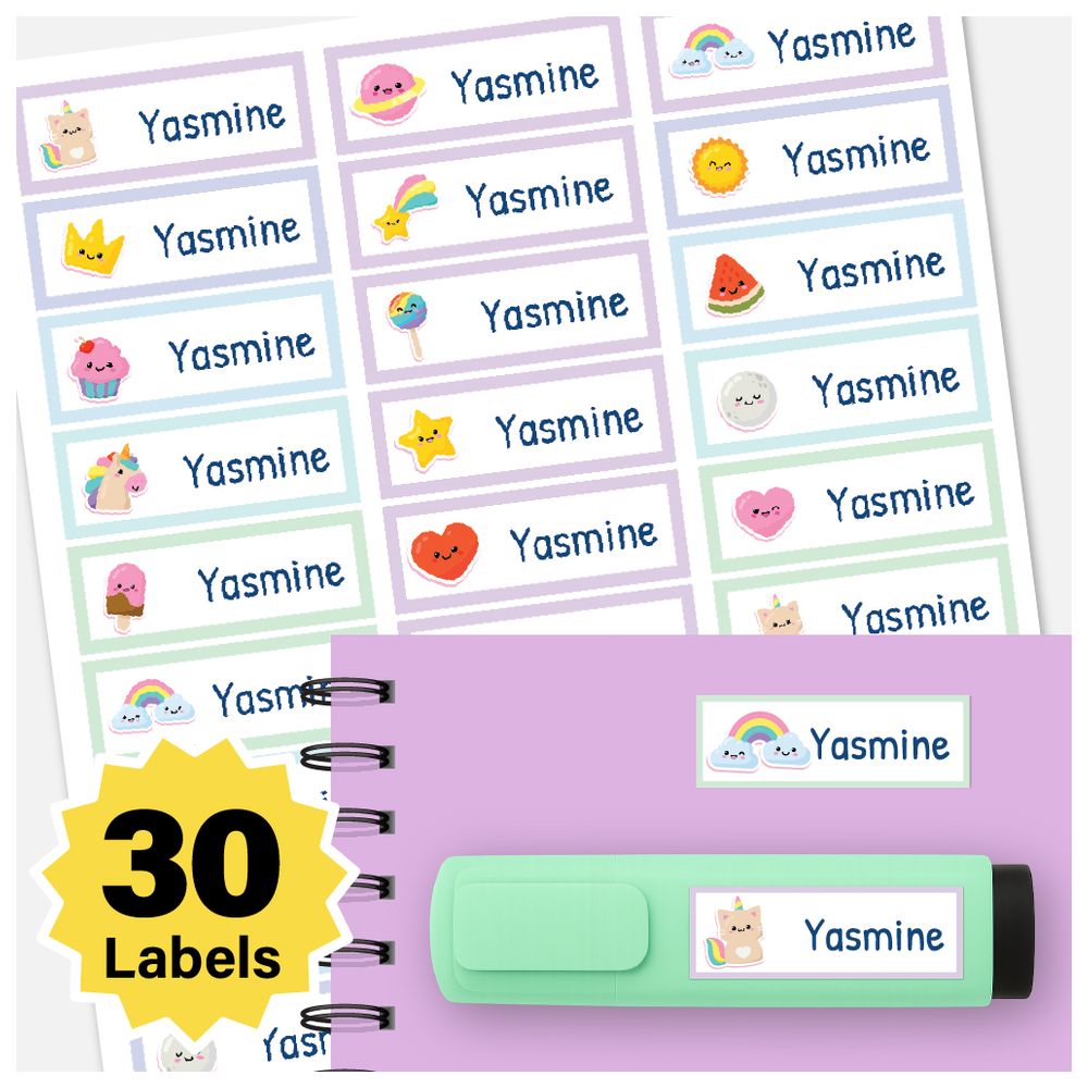 BonBon - Personalized Labels - Pack of 30 - Caticorn