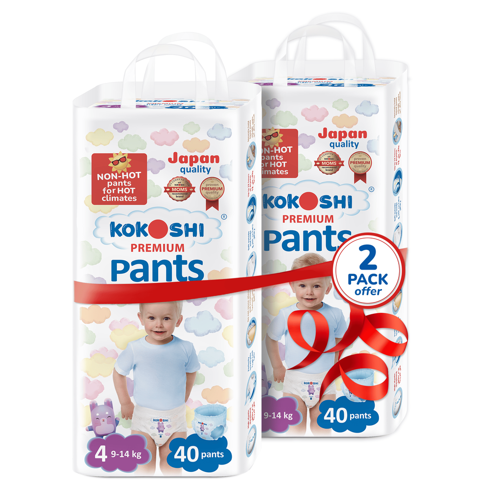 Kokoshi - Premium Baby Pants - Size 4 - 4-14kg - 80 pcs