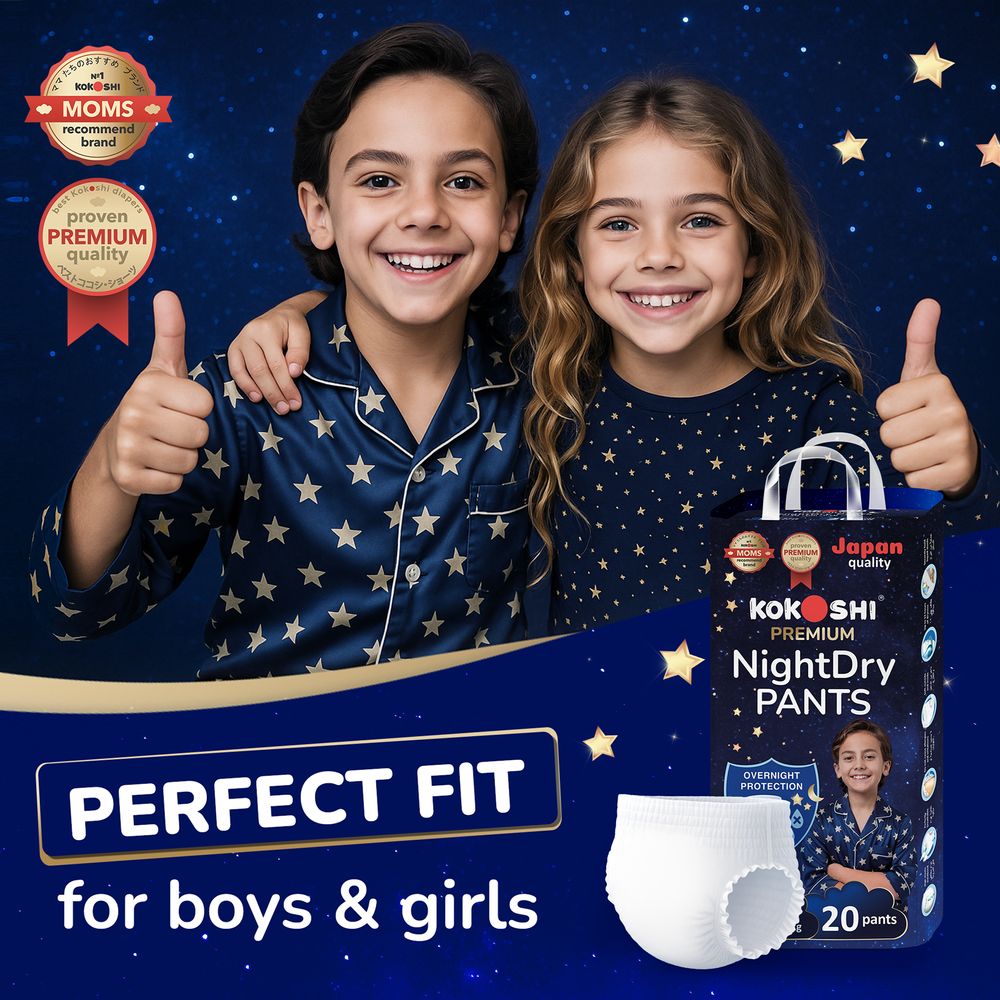 Kokoshi - Premium NightDry Pants - Size 9 - 27-57kg - 80 pcs