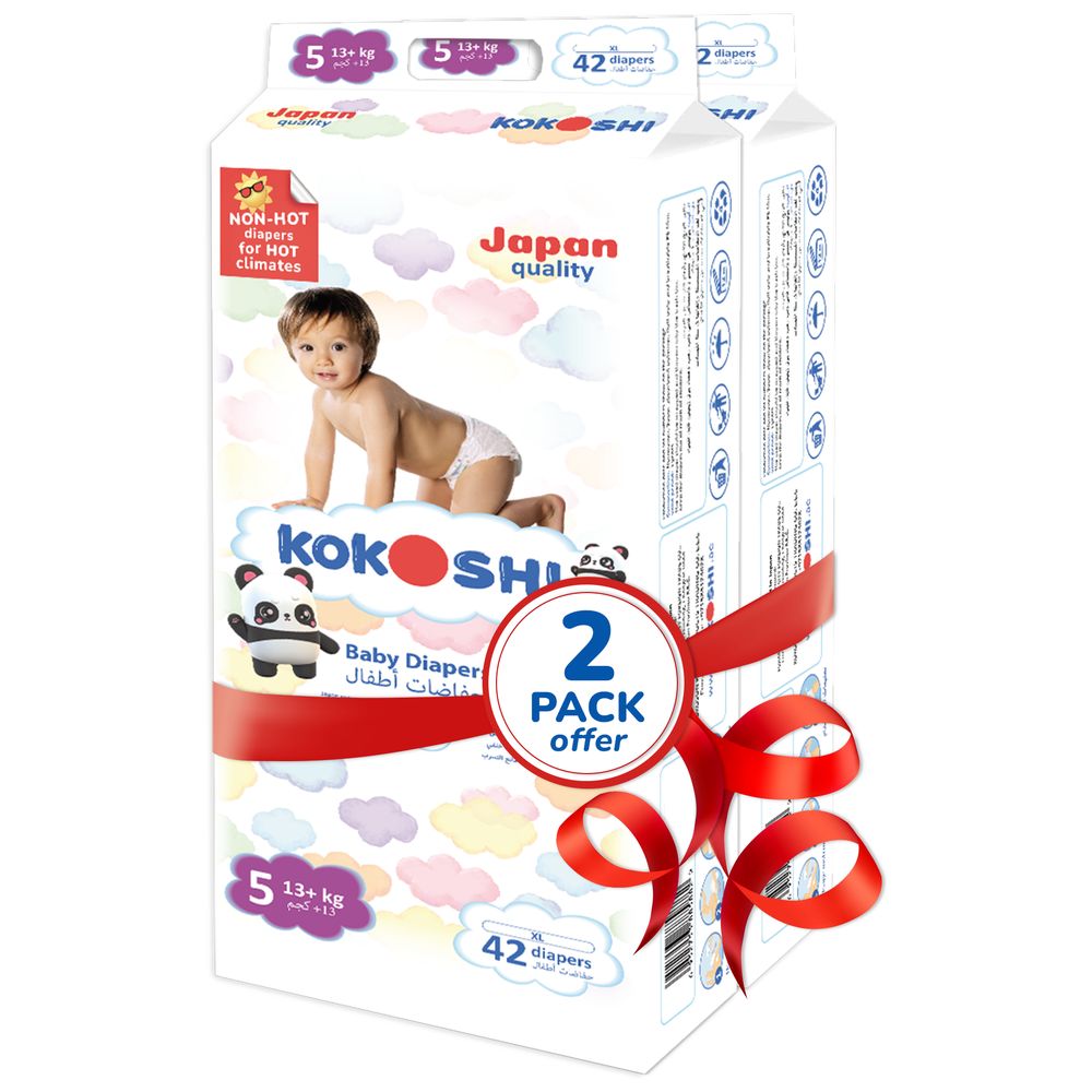 Kokoshi Premium Baby Diapers Size 5 - 13+ kg - 84 pcs 