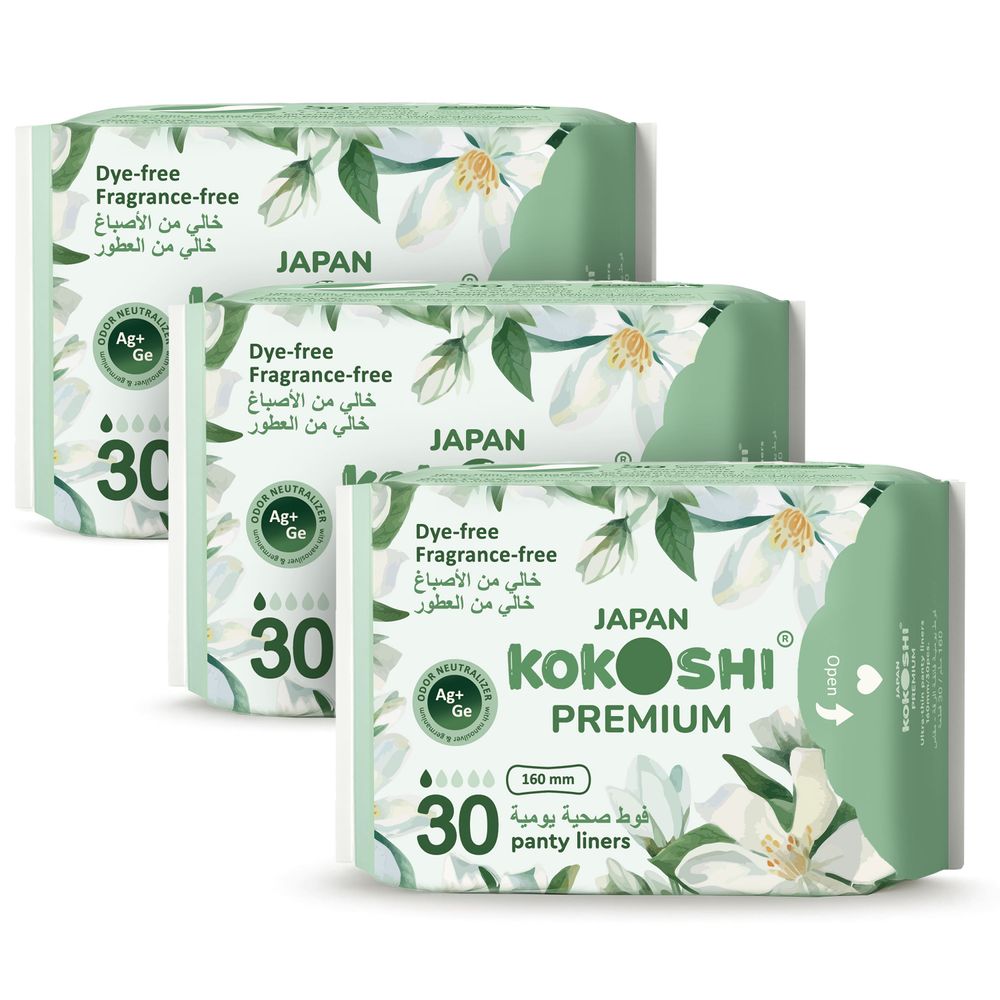 Kokoshi - Premium Daily Panty Liners - Pack of 3 - 90 pcs