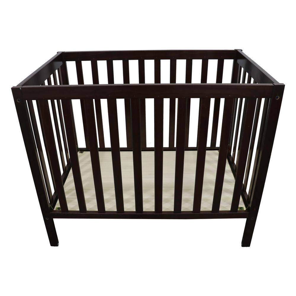 Bebesitos - ClassiComfort Wooden Baby Crib - Dark Brown