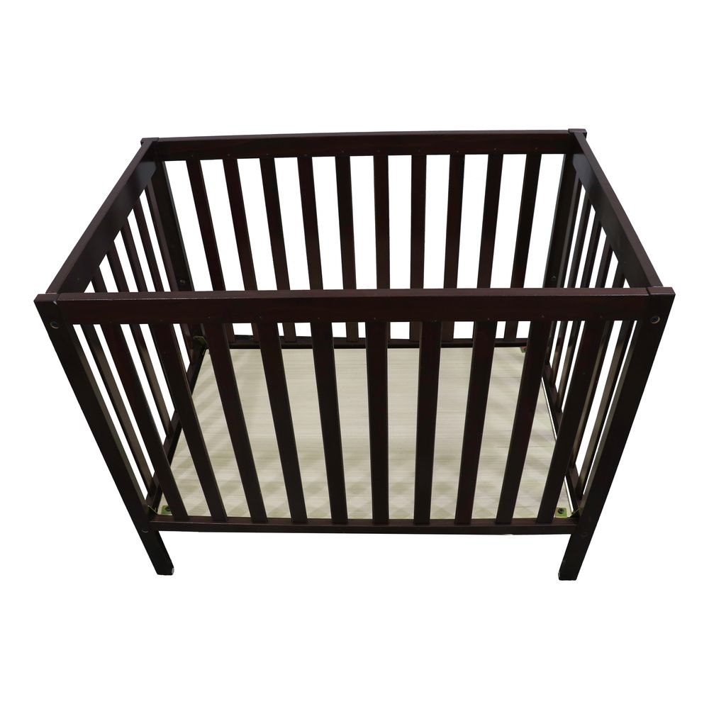 Bebesitos - ClassiComfort Wooden Baby Crib - Dark Brown