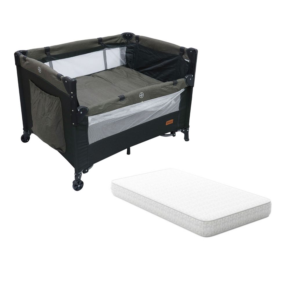 Bebesitos - Next To Me Nursery Center Bassinet With Fitted Thick Mattress - Grey