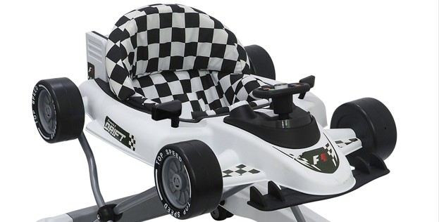 Bebesitos - F1 Race Car Baby Walker - Black/white