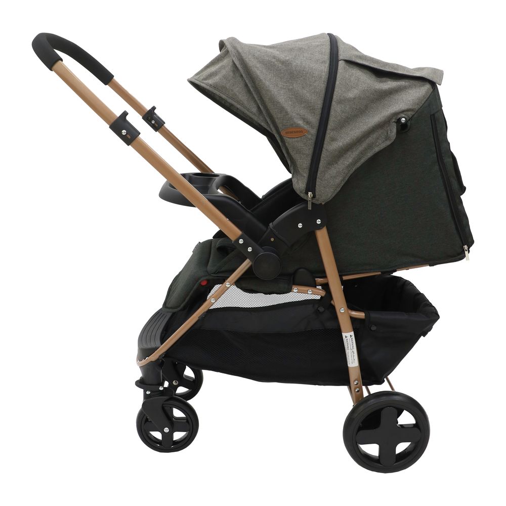 Bebesitos - Smoothride Reversible Stroller With Head Pillow - Grey