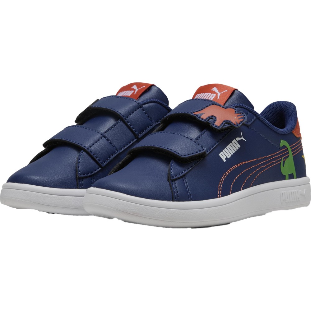 Puma - Boy's Smash 3.0 Dino Sneakers - Blue Jewel