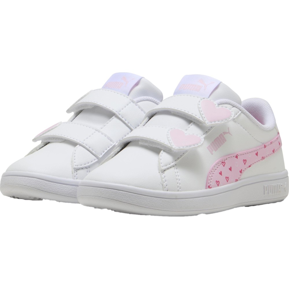 Puma - Girl's Smash 3.0 Hearty Sneakers - White