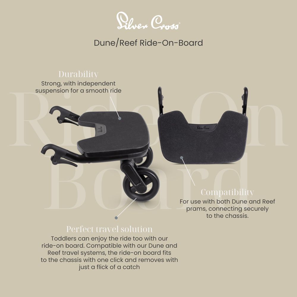 Silver Cross - Ride-On Stroller Board Only - Black