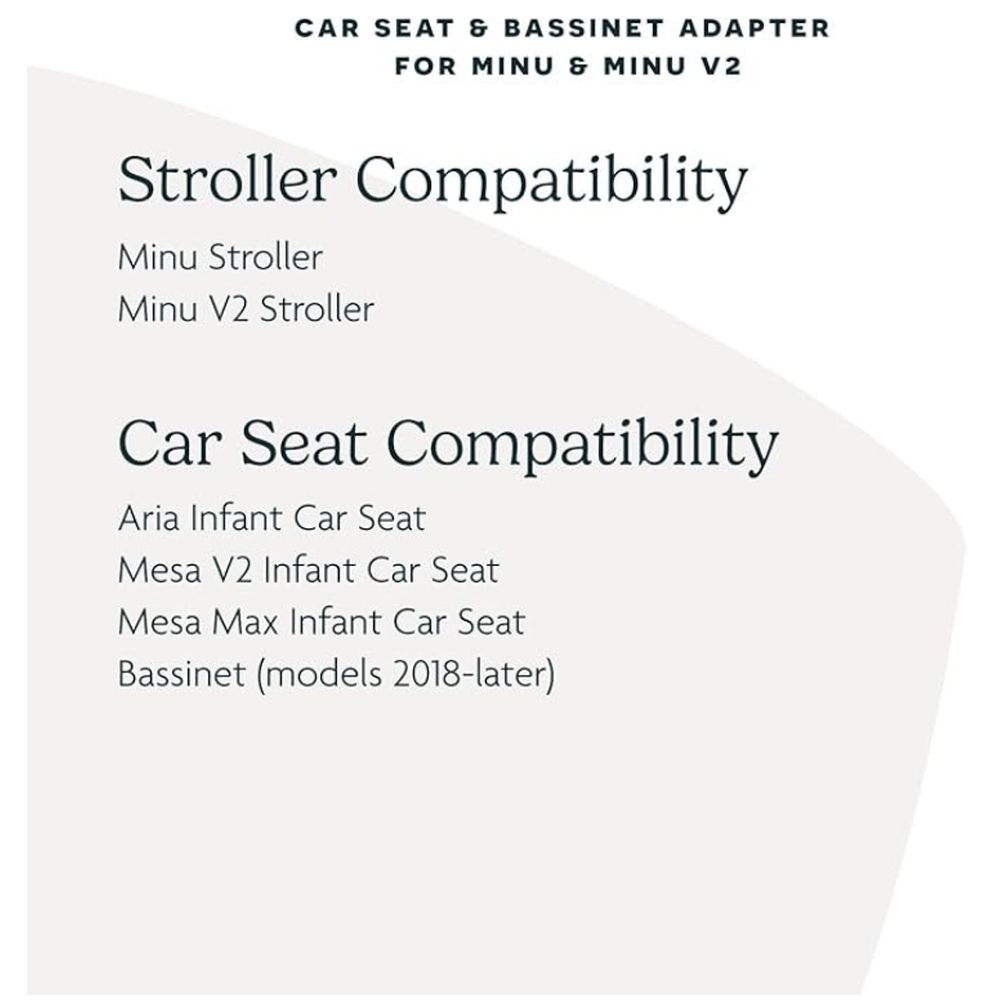 Uppababy Adapters For Minu/Minu V2 Stroller, Mesa/Mesa V2 And Mesa Max Bassinet
