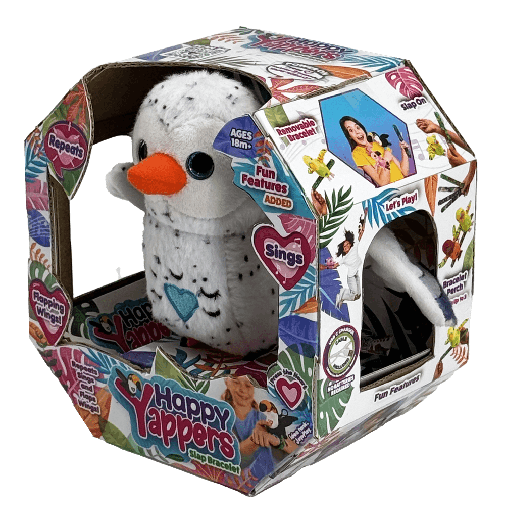 Happy Yappers - White Owl Plush Toy - White