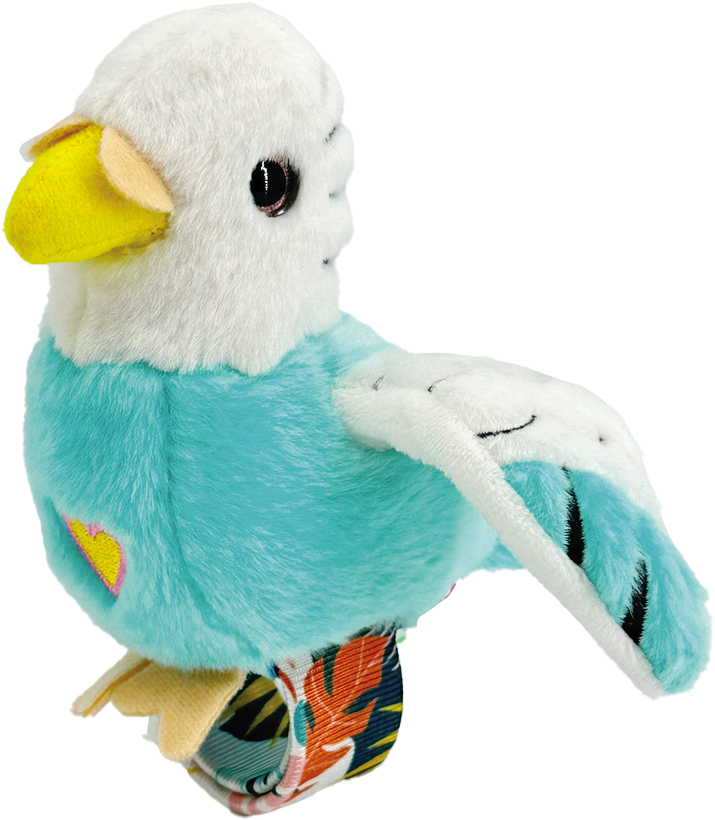 Happy Yappers - Parrott Turquoise Plush Toy - Blue