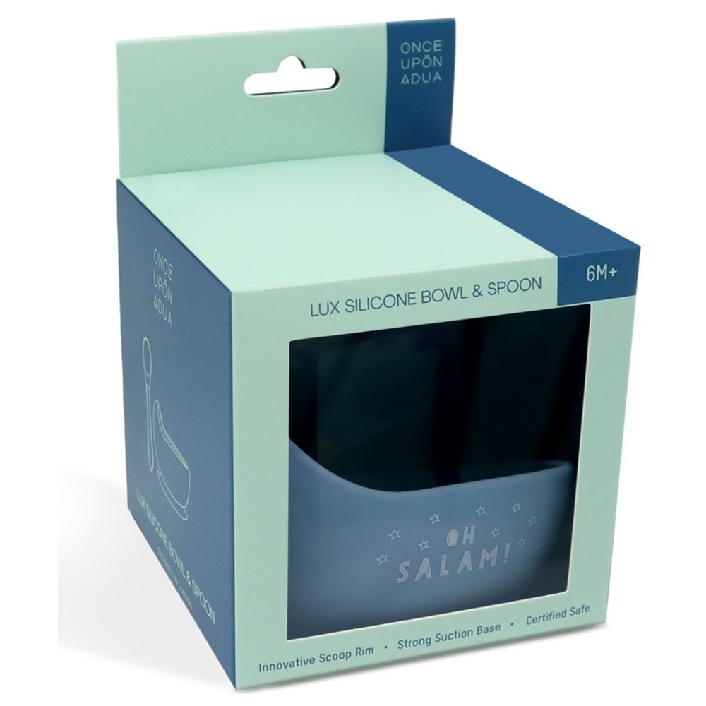 Once Upon A Dua - Lux Silicone Baby Bib - Dusty Blue