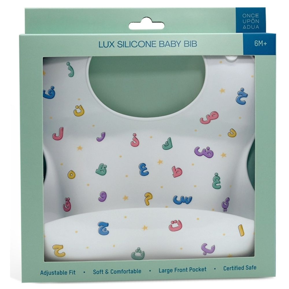 Once Upon A Dua - Lux Silicone Baby Bib - White