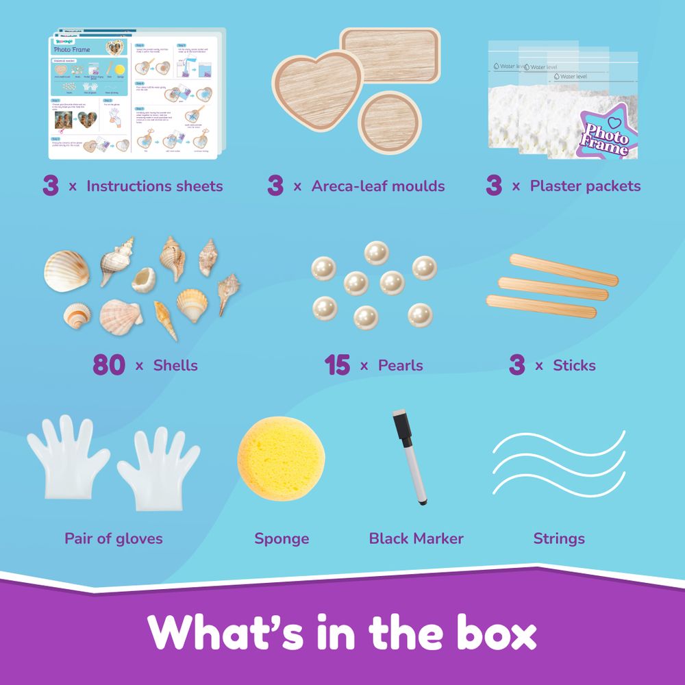 Bloomingo - Shell Creations DIY Craft Kit - Multicolor - 100 Plus Pcs