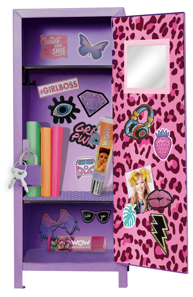 WOW Generation - Metal Locker With Magnets And Decorative Stickers