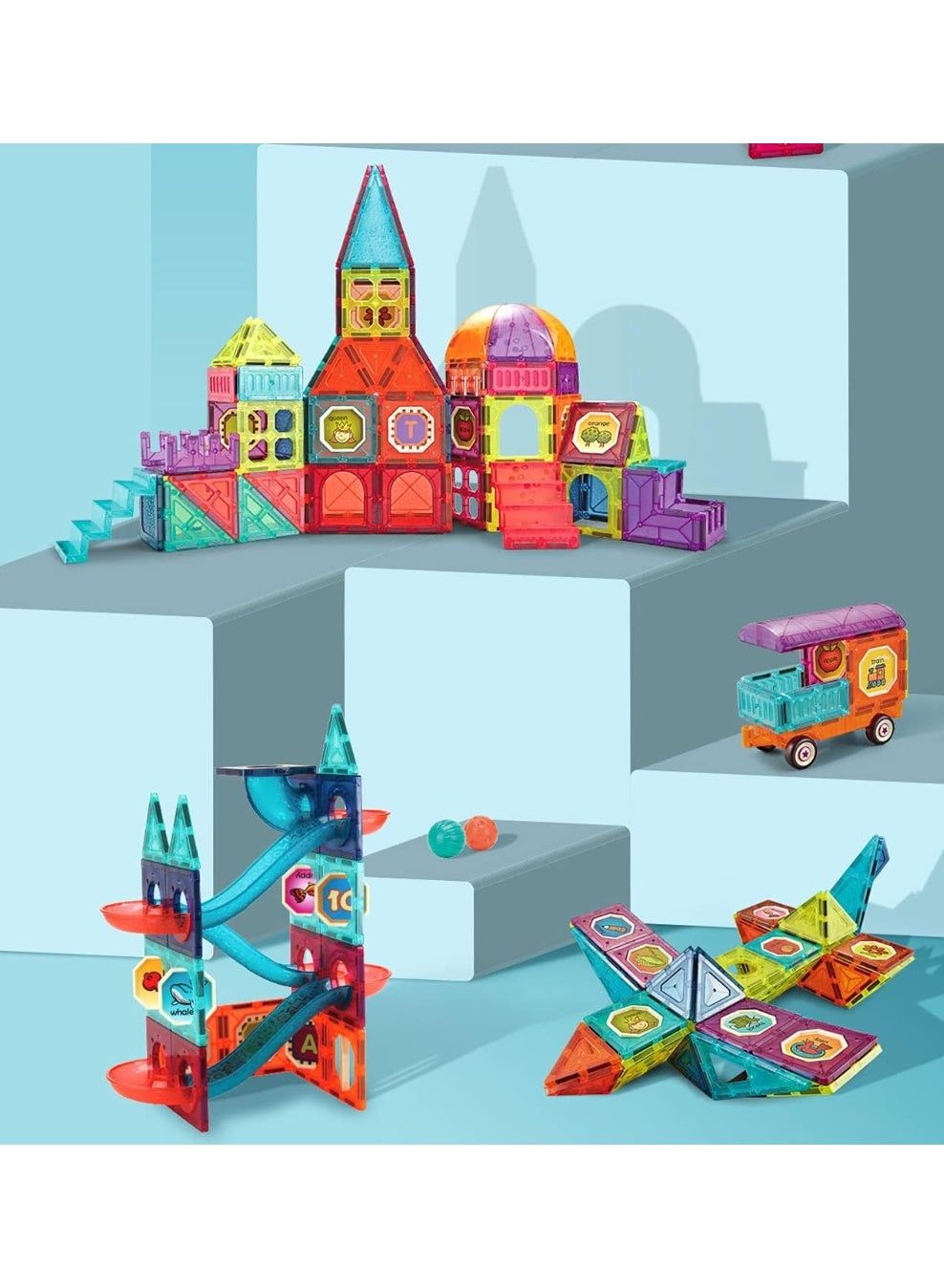 Little Hero - Magnetika DIY Castle Magnetic Blocks - 94 Pcs