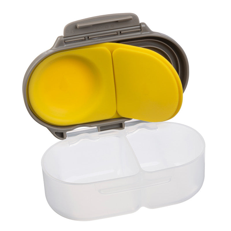 بي.بوكس - صندوق غداء باتمان بقسمين - أصفر/رمادي