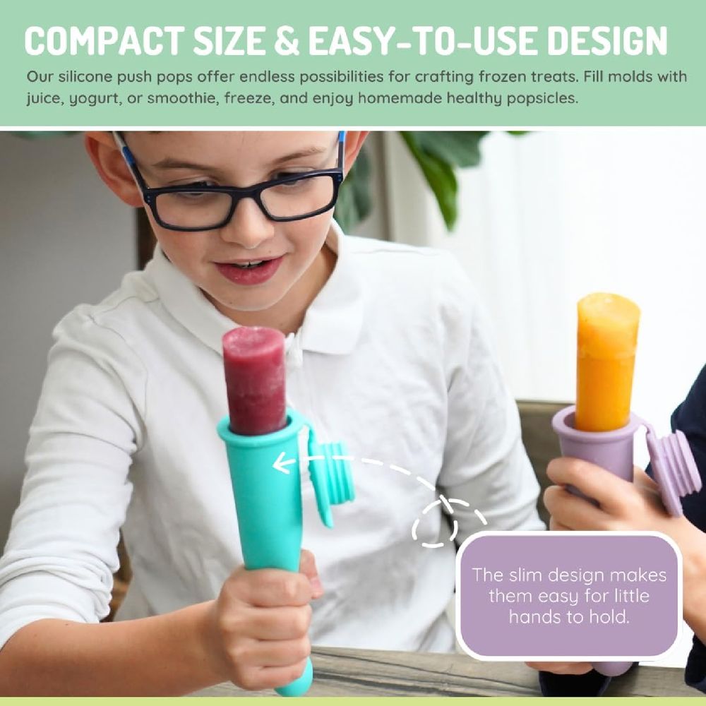 Melii Silicone Push Pops - Shark/Bear - 2 Pcs