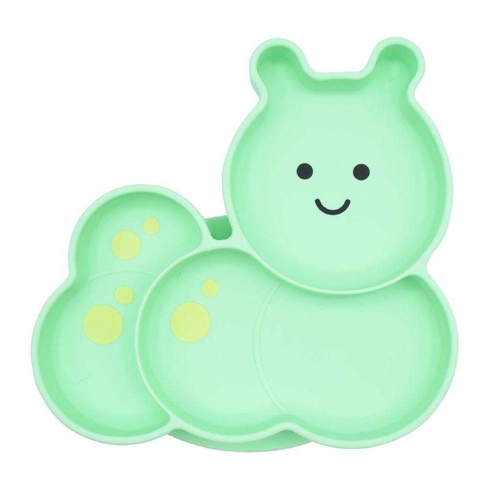 Melii Silicone Suction Plate - Caterpillar - Green
