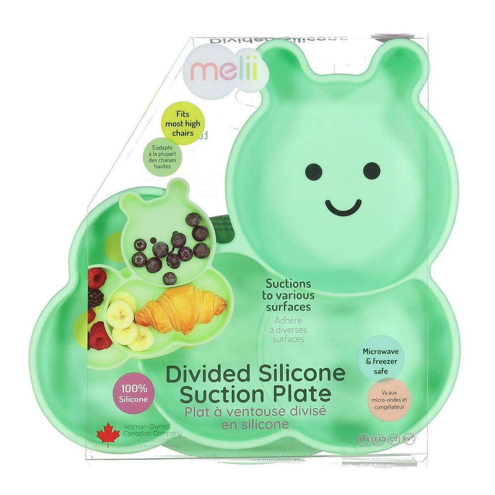 Melii Silicone Suction Plate - Caterpillar - Green