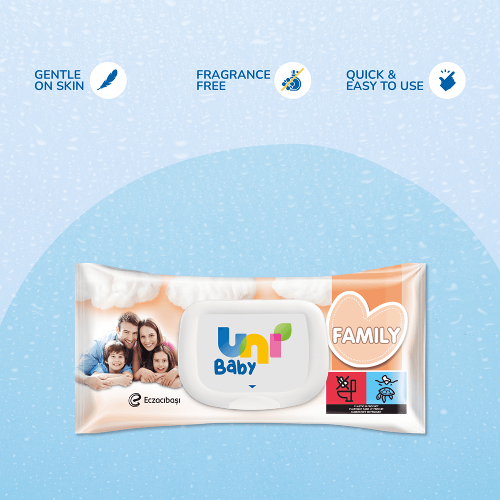 Uni Baby - Family Wipes - 100 Pcs