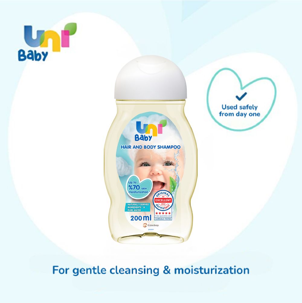 Uni Baby - Hair And Body Shampoo - Skin Moisturization - 200 ml