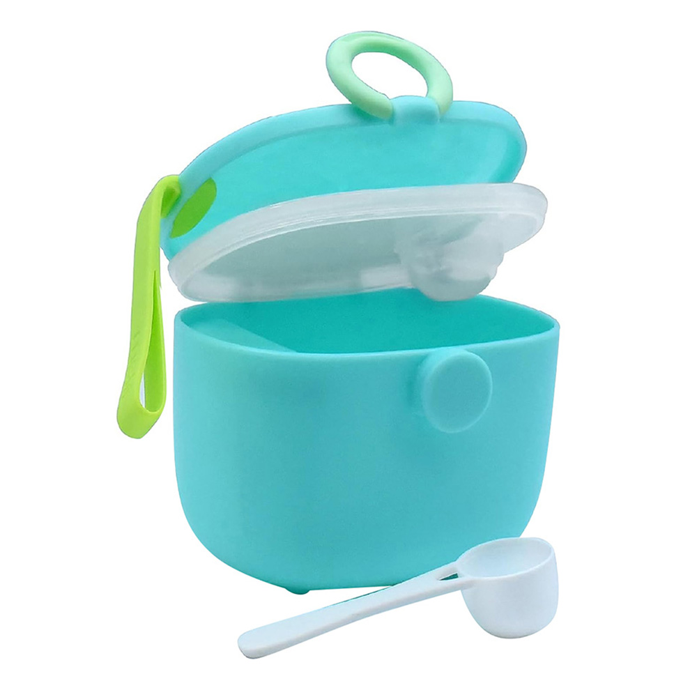 ميلي - عحافظة حليب الأطفال للسفر مع ملعقة - 400 مل