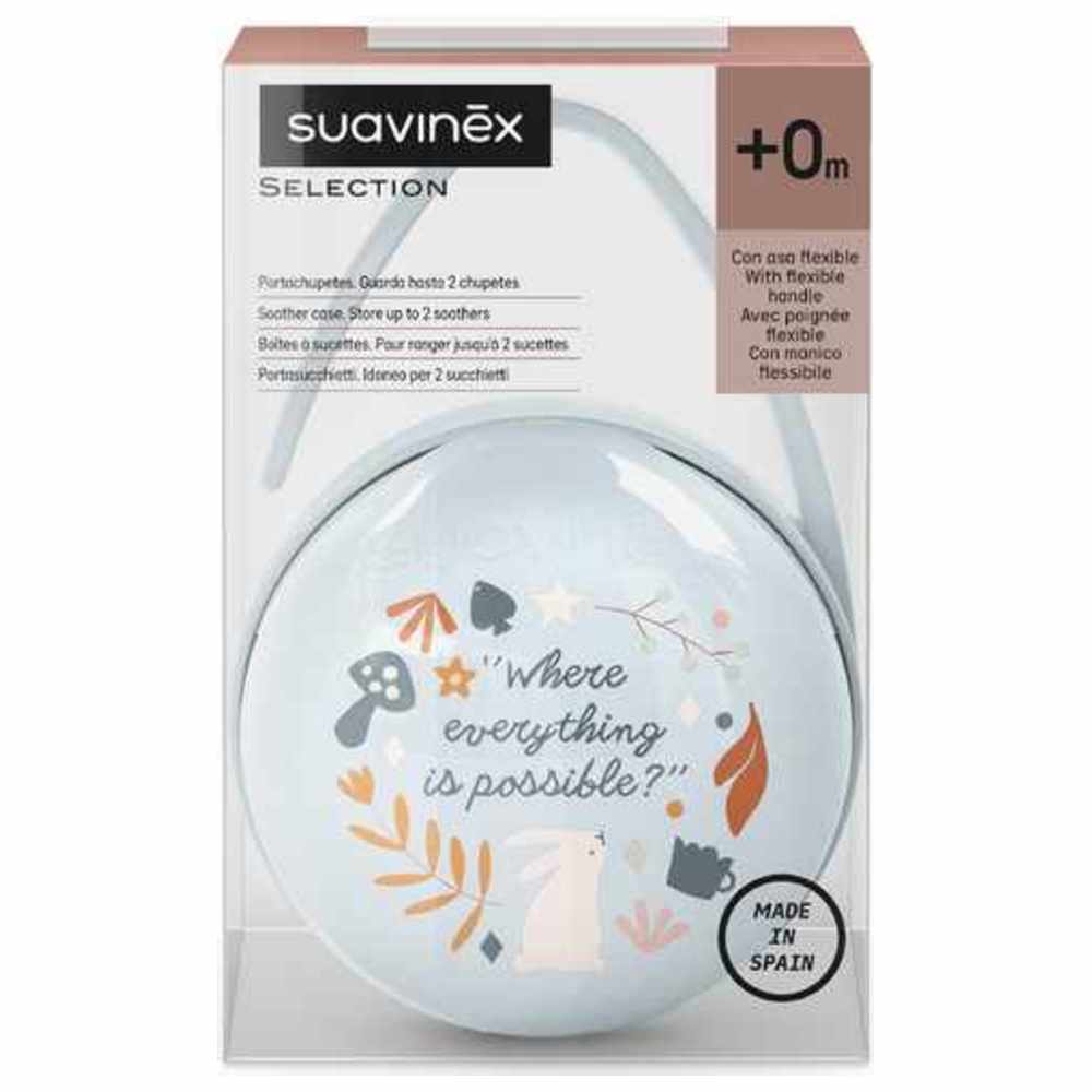 Suavinex - Duo Pacifier Holder for Storing Pacifiers - Light Blue