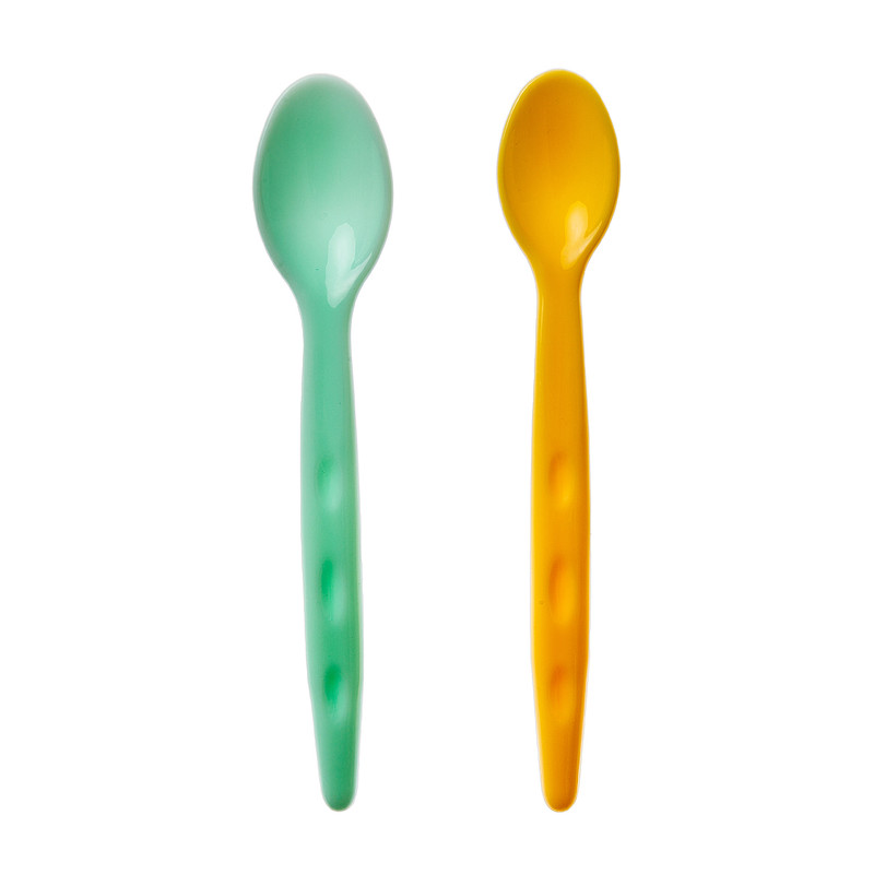 Babyjem Baby Food Spoon Set Green/Yellow - 2 Pcs