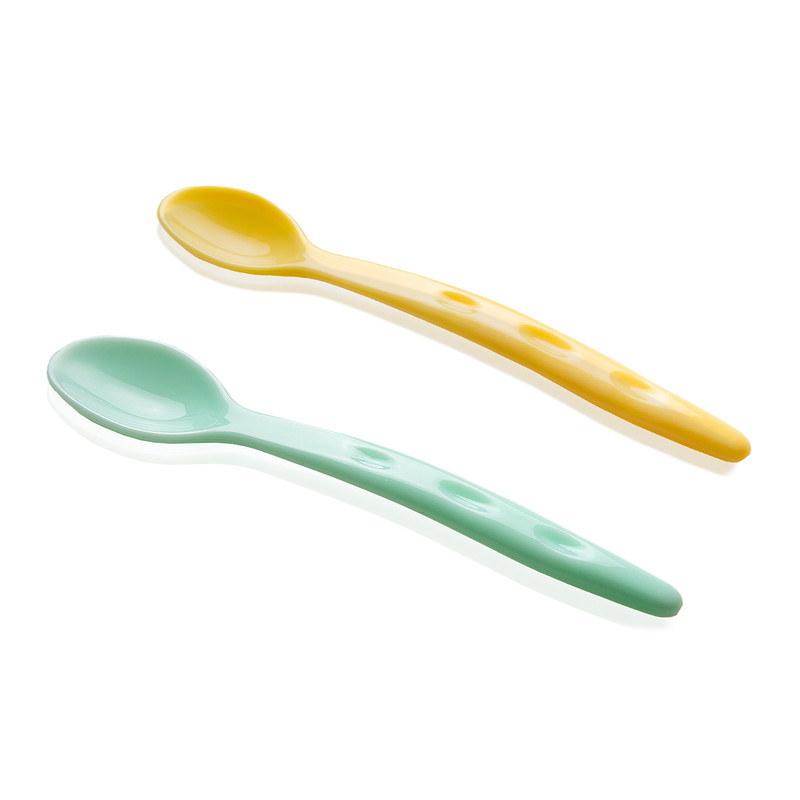Babyjem Baby Food Spoon Set Green/Yellow - 2 Pcs