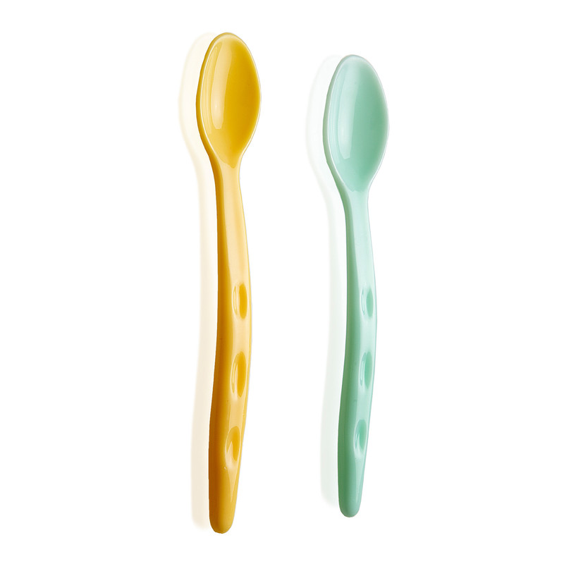 Babyjem Baby Food Spoon Set Green/Yellow - 2 Pcs