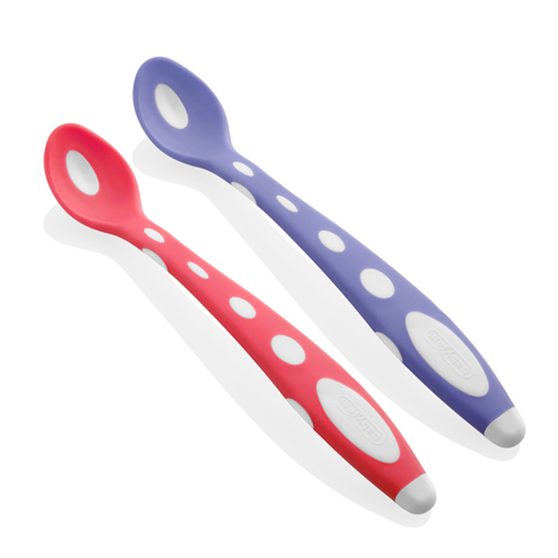 Babyjem Soft Tip Spoon Set - Pink/Purple - 2 Pcs