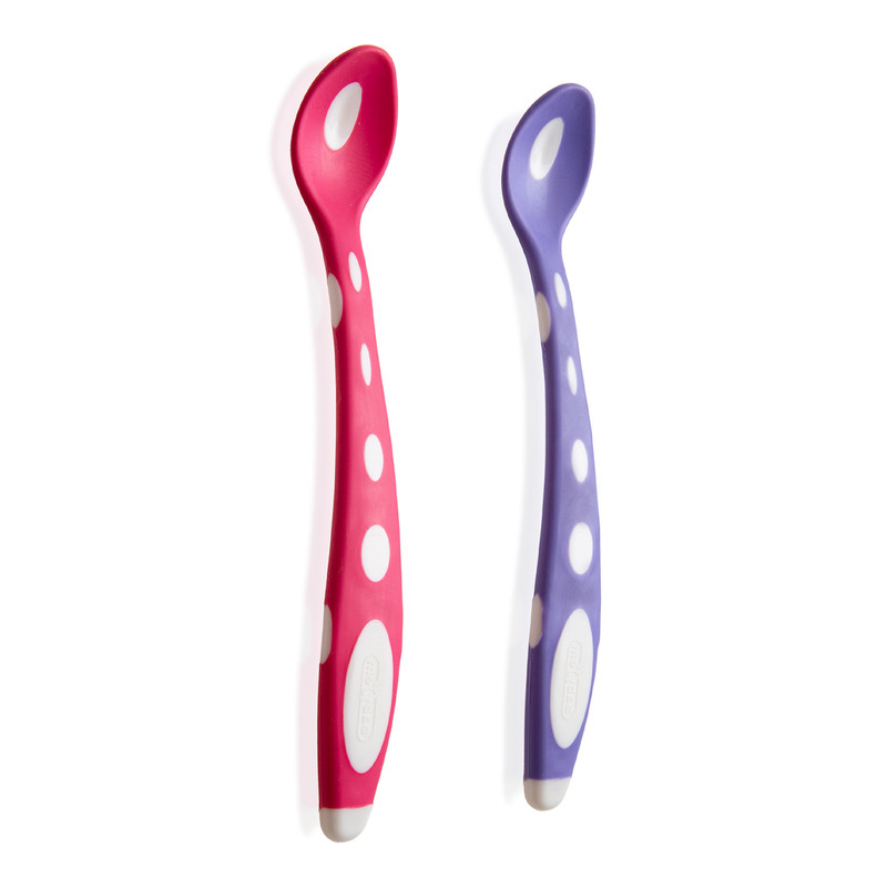 Babyjem Soft Tip Spoon Set - Pink/Purple - 2 Pcs
