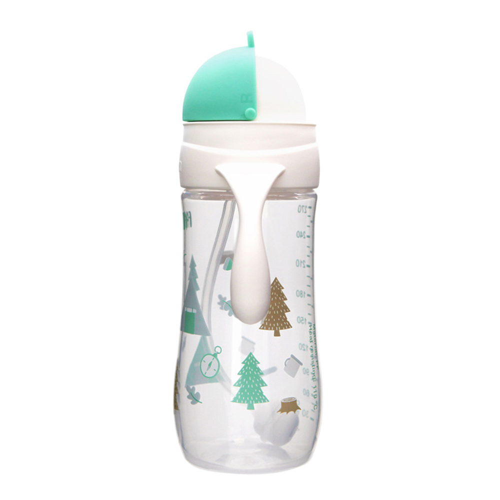 Farlin Grow With Colours PP Wide Neck Drinking Cup With Sliding Lid And Handle - Green - 270 ml