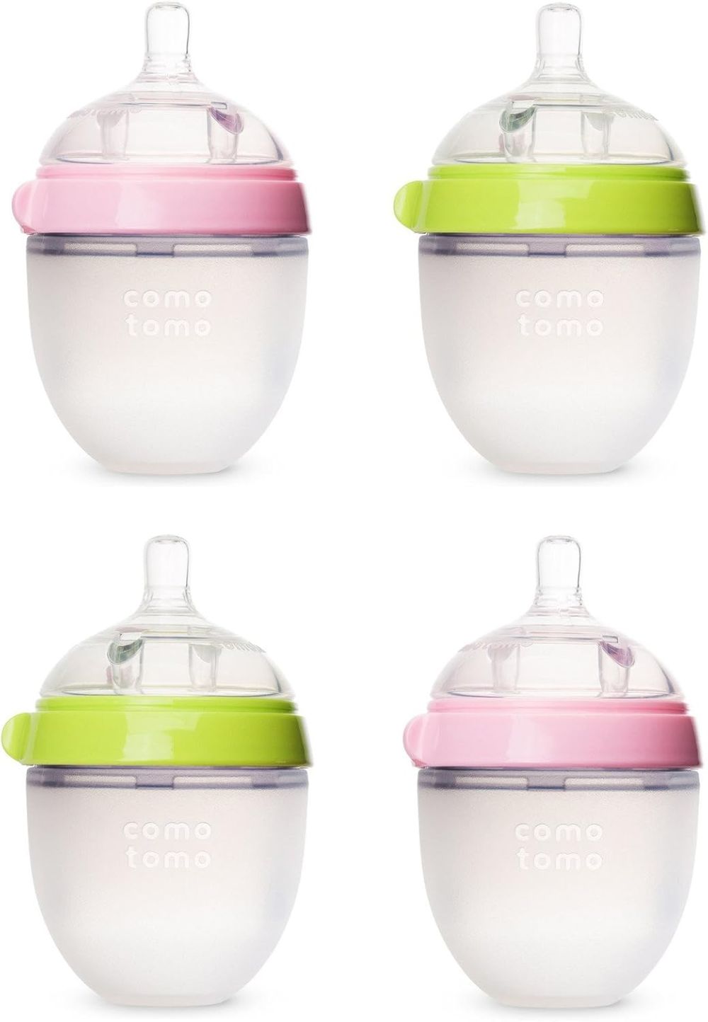 كوموتومو - مجموعة رضاعة مضادة للمغص - متعددة الألوان - 150 مل - 4 قطع