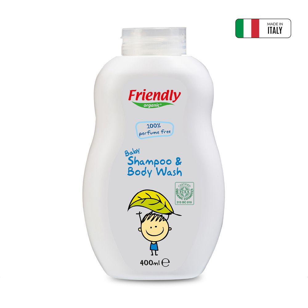 Friendly Organic - 2-In-1 Baby Shampoo And Body Foaming Wash - 400ml - 2 Pcs