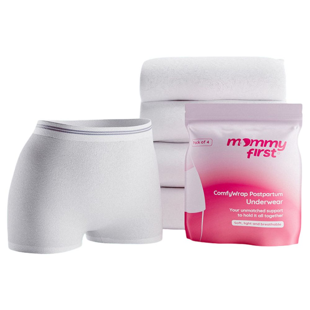 Mommy First - Postpartum Disposable Underwear - White - Pack of 4