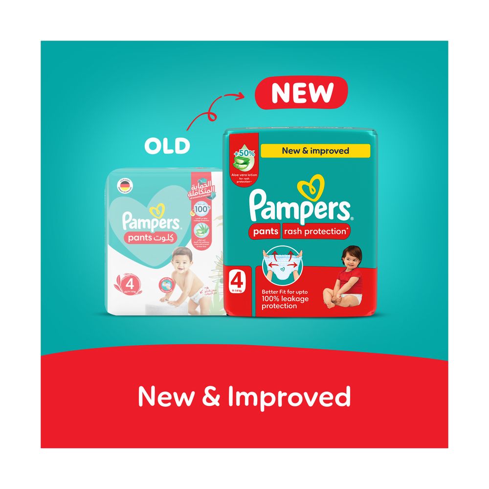 Pampers - Rash Protection Diaper Pants - Size 4 - 9-14kg - 68 Pcs